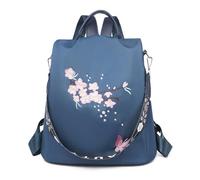 Ray-Velocity Sac à Dos Anti-vol Femme, Sac à Main Loisir, Sac de Voyage Elegant, Sacs Portés Dos Imperméable, Sac à Bandoulière pour École, Shopping, Travail, Voyages, Collège (Papillon Bleu)