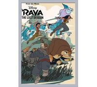 Raya et le Dernier Dragon - Poster - Jumping + cadre amovible, Shinsuke® Maxi MDF argenté, vitre acrylique