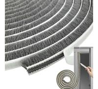 RAYAKT Joint à brosse autocollant - 10 m - Coupe-vent - Anti-poussière - Pour portes coulissantes, fenêtres, volets roulants, moustiquaires