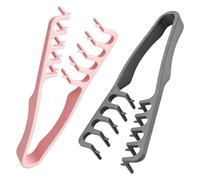 Rayakt Lot de 2 peignes pour boucles et coiffer le volume, peignes texturés pour femmes et hommes, idéal pour les effets de texture sur les cheveux courts à mi-longs, rose et gris