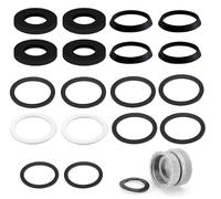 RAYAKT Lot de 22 joints de siphon - Joint d'écoulement de lavabo 1 1/2" - Kit de joints pour siphon de 40 mm avec joints plats et joints biseautés