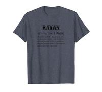 Rayan Prénom Définition | Synonyme Dieu - Drôle Humour T-Shirt, Homme, Bleu Chiné, 4XL