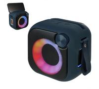 RayangSound Enceinte Bluetooth Portable avec Support Téléphone, Bluetooth 5.1,15W, Lumière RGB, 24H d’Autonomie, TF/AUX/USB, Micro Mains Libres, Dragonne de Transport(Blue)