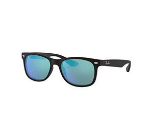 Rayban Junior Mod. 9052S Sun 0Rj9052S 100S55 48 Lunettes de soleil rectangulaires 48 Noir mat/bleu, Noir mat/bleu