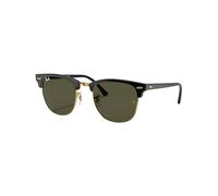 Ray-Ban Clubmaster Classic Vert Teinte unie + Noir