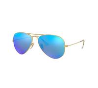 Ray - Ban Unisex Ray - Ban RB3025 AVIATOR 112/4L Lunettes de soleil Métal Or Bleu Pilote Polarisé