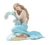 Rayberro Décoration de Salle de Bain sirène, Cadeau sirène pour Filles, étagère de Chambre de 12 cm de Haut, Statue de Princesse méditerranéenne, Figurine d'ornement, Sculpture d'ange, Artisanat