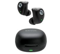 Raycon Écouteurs Bluetooth True Wireless Fitness avec micro intégré 54 heures de batterie IPX 7 étanche et étui de chargement avec conversation, SMS et lecture Bluetooth 5.2 Sport portable (Noir)