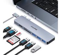 RayCue Adaptateur USB-C HDMI pour MacBook Pro/Air M1 M2 2023 2022 2021 13" 15" 16" - Multiport avec HDMI 4K, Thunderbolt 3, 3 Ports USB A 3.0, Lecteur de Carte SD et TF