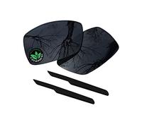 Raydi Verres et chaussettes de rechange en polycarbonate pour lunettes de soleil Oakley Siphon OO9429, Noir uni - Polarisé, Taille unique