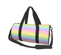 Rayé Arc-en-Ciel Pastel, Sac de Voyage de Grande capacité, Sac à Main Rond, Sac de Voyage de Sport, fourre-Tout, Sac de Fitness