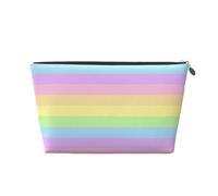 Rayé Arc-en-Ciel Pastel, Trousse de Toilette Trousse de Maquillage Sac à cosmétiques Trousse de Toilette de Voyage Portable