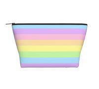 Rayé Arc-en-Ciel Pastel, Trousse de Toilette Trousse de Maquillage Sac à cosmétiques Trousse de Toilette de Voyage Portable