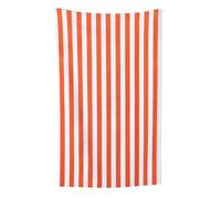 Rayé Orange Puis Blanc,Jeté de canapé, Couverture Chaude en Peluche pour la literie et Les Voyages, 76 x 127 cm