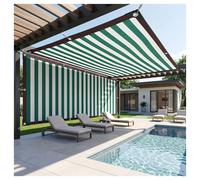 Rayé Vert et blancFilet d’ombrage pour Animaux 28x28M Toile aérée et Douce, 90% Anti-UV, crée Un abri sécurisé et Frais pour Chiens, Chats et Petits Animaux