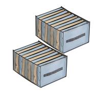 Rayeeley Lot de 2 grands organiseurs de vêtements, organiseurs de tiroir pliables pour jeans, boîtes de séparation en maille avec poignée pour leggings et t-shirt