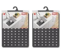 Rayen 2330.11 Lave-vaisselleSA Vaisselle Co Trous de Drainage | Protéger l’évier Ante-Slip |Dimensions: 27,5 x 32 cm | Colore Noir, Gris, Medidas: 32 x 41 cm (Lot de 2)