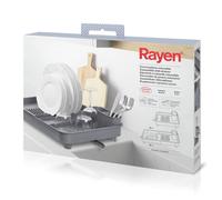 Rayen Ã¿gouttoir à vaisselle extensible Buse orientable Conteneur amovible Gris Dimensions Etendues : 36x51x9,5 cm Dimensions pliE : 36x32x9,5 cm
