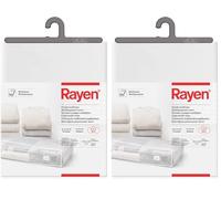 Rayen | Boîte de rangement pour vêtements et couvertures | Sac en PVA à fermeture éclair pour rangement de vêtements, résille respirante, pliable et résistant | 45 x 103 x 16 cm | Translucide