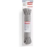 Rayen | Corde à Linge | Corde en Nylon | Usage Intérieur et Extérieur | Antidérapant | 20 m de Corde à Linge | Couleur Gris