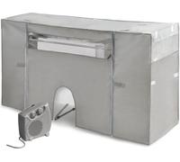 Rayen Couverture de corde à linge avec chauffage Séchage rapide Consommation minimale Extensible Prise Gris Dimensions : 105-180x56x106 cm, 1 pièce