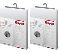 Rayen | Couverture de laveuse de base 84x60x60 cm | Boîtier de machine à laver à chargement frontal | Couverture impermé à l’eau de lave-linge/sèche-linge | Couverture de fixation Velcro (Lot de 2)
