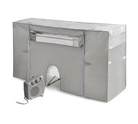 Rayen | Couvre la Corde à Linge avec Chauffage | Couvre la Corde à Linge| Sèche-Linge à séchage Rapide (1 Heure) | Extensible | 105-180 x 56 x 106cm, Gris