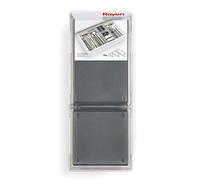 Rayen Ensemble de 3 Inserts de Tiroirs, Silicone Gris Transparent et Gris Foncé, Mesure: 15, 23 x 15, 1 ud. 38,5 x 15,5 x 5 cm