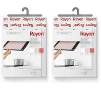 Rayen | Filtre de hotte | Retient la Graisse et Les vapeurs | Adaptable | Comprend des Gants | Dimensions : 57 x 47 cm, Blanc (Lot de 2)