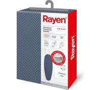 Rayen | Housse pour table à repasser XXL | 4 épaisseurs : mousse, molleton | Housse à revêement en titane | Gamme Premium | 150x55 cm(Max. planche à repasser : 146 x 48 cm ) Bleu foncé chevron