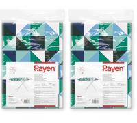 Rayen Housse pour Table à Repasser Clip, 130 x 47 cm, Carreaux Multicolores, polyuréthane, 47 x 130 cm (Lot de 2)