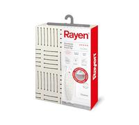 Rayen Housse table à repasser Premium - 4 épaisseurs, revêtement titane - 130x47 cm Blanc/Rayures