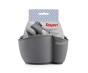 Rayen | Organisateur de l’évier | Résistant et Flexible pour évier à Deux brochets | 12,5 x 9,5cm, Gris