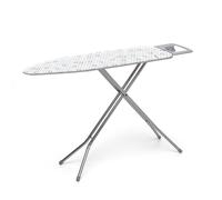 Rayen Planche à repasser Gamme de base Panneau en mEtal dEployE RevÃªtement en coton et polyester Goujons de jambe en caoutchouc antidErapants Dimensions : 113x34x5,5 cm
