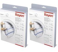 Rayen | Sac pour Lave-Linge et sèche-Linge | Sac à Linge avec Fermeture éclair | Sac Protecteur réutilisable pour Le Lavage du Linge | Trois Tailles différentes, Blanc (Lot de 2)