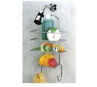 Rayen Étagère de douche 2226 – Acier chromé gris 25,5 x 10 x 57 cm