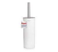 Rayen | WC Brosse avec Couvercle | Nettoyage Efficace | Douce-Touch | 37 x 9,2 cm | Blanc