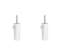 Rayen | WC Brosse avec Couvercle | Nettoyage Efficace | Douce-Touch | 37 x 9,2 cm | Blanc (Lot de 2)