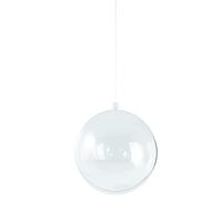 Rayer Boule en plastique 18 cm ø à suspendre, sécable en 2 pcs cristal, 3911737