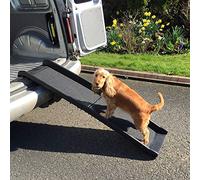 RayGar Rampe Pliante en Plastique pour Chien et Animal Domestique avec Surface antidérapante et légère Noir