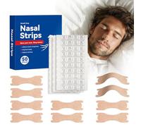 RAYGARD 50 Pièces Bandes Nasales, Bandelettes Beige pour Respirer, Adhérence Dilatateur Nasal Strips pour Améliorer la Respiration et le Sommeil, Adhésif qui Dure Jusqu'à 8 Heures