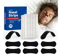 RAYGARD 50 Pièces Bandes Nasales, Bandelettes Noir pour Respirer, Adhérence Dilatateur Nasal Strips pour Améliorer la Respiration et le Sommeil, Adhésif qui Dure Jusqu'à 8 Heures