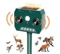 RAYGARD Repulsif Chat Exterieur Ultrason Solaire | Répulsif Chiens Imperméable IP45 12m 120° Effaroucheur Animaux Jardin avec Lumière LED pour Chats Chiens Renards Martres