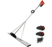 RayGenius 1.5m Electric Concrete Leveller, Concrete Screed Vibrator Kit, 6000ma Battery Powered Concrete Vibrator - Concrete Surface Screed Finishing Tool,2M-2Xbattery