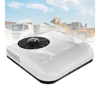 RayGenius 24V Rooftop RV Air Conditioner Climatiseur de Parking 2 en 1 avec Fonction de Refroidissement, pour Camion, VR, véhicule de Construction, excavatrice,White-24VDC