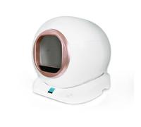 RayGenius Bac à LitièRe Autonettoyant pour Chat SystèMe Automatique avec Bac Jetable Et LitièRe en Cristal, LitièRe HygiéNique, Hautement Absorbante Et Anti-PoussièRe.,Gold