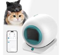 RayGenius Bac à LitièRe Autonettoyant pour Chat SystèMe Automatique avec Bac Jetable Et LitièRe en Cristal, LitièRe HygiéNique, Hautement Absorbante Et Anti-PoussièRe.,Green