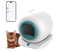 RayGenius Bac à LitièRe pour Chat Autonettoyant 65l Grand Bac à LitièRe pour Chat Automatique avec ContrôLe App Isolation des Odeurs Protection De SéCurité Bac à LitièRe pour,Green