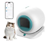 RayGenius Bac à LitièRe pour Chat Autonettoyant : Bac à LitièRe Automatique, 65l Extra Large Cat Litter Box with App Control & Safety Protection & Odor Removal, for Multiple Cats.,Green