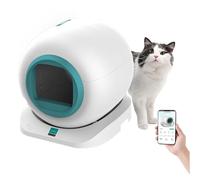 RayGenius Bac à LitièRe pour Chat Autonettoyant, Bac à LitièRe Automatique De Grande Capacité 65l, ContrôLe des Odeurs, Bac à LitièRe Robotisé ContrôLé par Application pour Plusieurs Chats.,Green